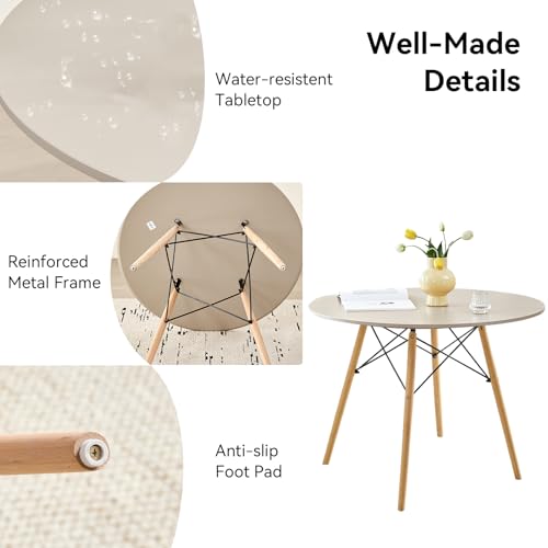 5-Piece Round Dining Set with 4 Chairs and 35.5-Inch Table