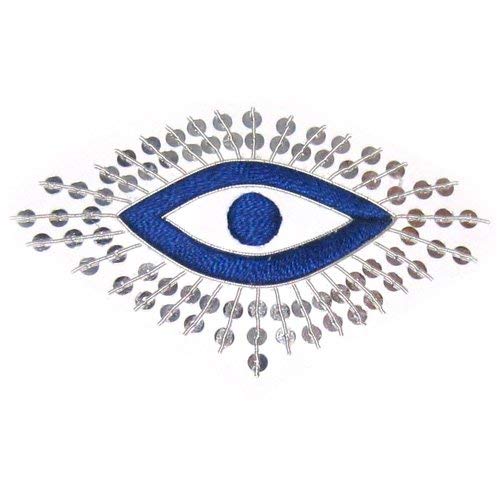 Master Mason with Sequined All Seeing Eye Masonic Apron - [Blue & White]