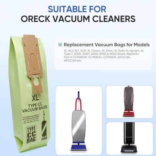 10-Pack Type CC Upright Vacuum Cleaner Replacement Dust Bags