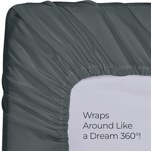 Utopia Bedding Queen Fitted Sheet, Ultra Soft 15 Inch Deep Pocket Grey