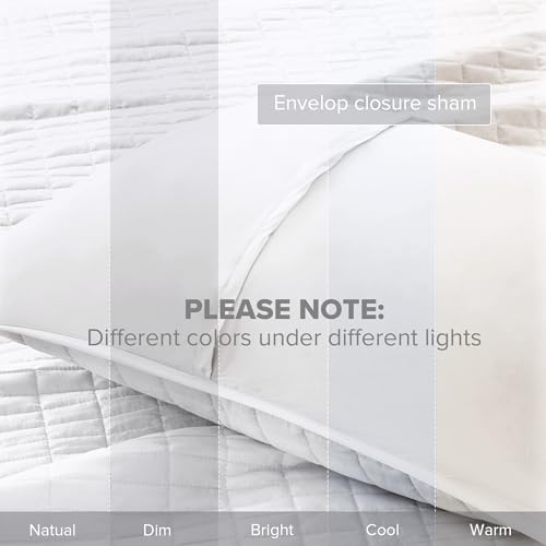 Comfort Spaces Kienna Twin/Twin XL Quilt Bedding Set, 2-Piece Coverlet, White