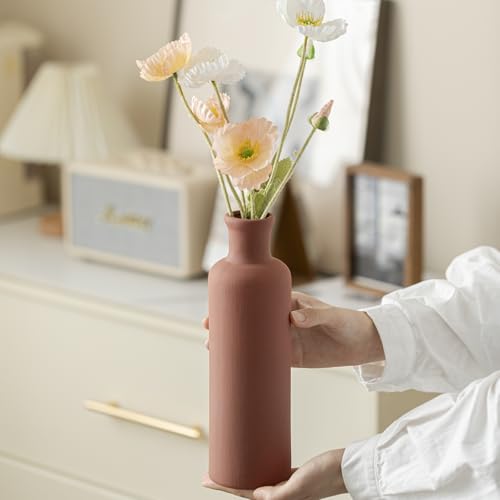 Modern Ceramic Vase Set of 3 - Neutral Matte Decorative Bottles