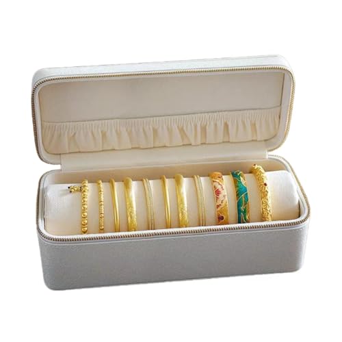 Velvet Bracelet Jewelry Box Organizer with Removable Roll for Watches