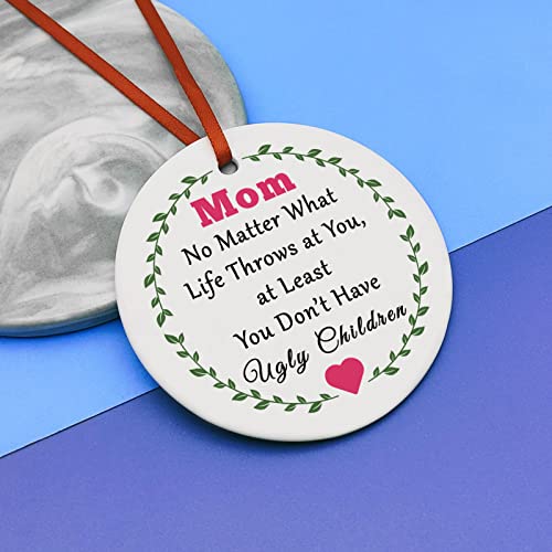 Mom Ornament from Daughter Ceramic Christmas Ornament Gift for Mom keepsake