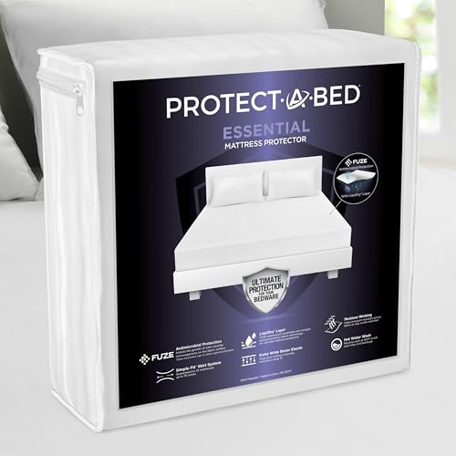 Waterproof Mattress Protector for Queen Size Mattresses - 11-18 Inch Deep, Breathable Fabric