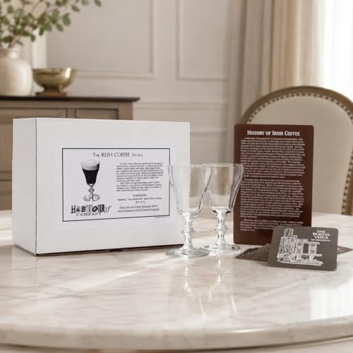 Irish Coffee Glass Set - San Francisco Classic Heat-Treated 2-Piece Gift Box