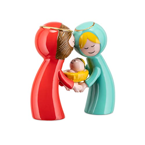 Alessi Happy Eternity Baby Nativity Scene Figurines Set - Hand Decorated Porcelain, One Size
