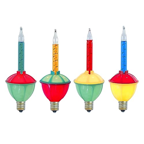 Novelty Lights Traditional Bubble Light Set, 8 ft, 8 Bulbs, Red/Blue/Orange/Green, 5W C7
