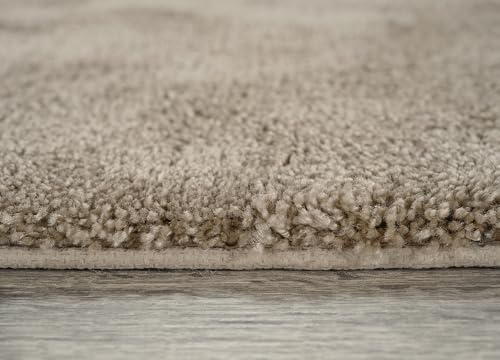 2-Piece Taupe Bath Rug Set, Ultra Plush Soft Non-Slip Washable Bathroom Mats
