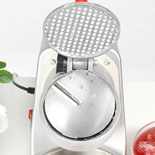 Saicool Silver Electric Ice Shaver Machine 300W 2000RPM Snow Cone Maker