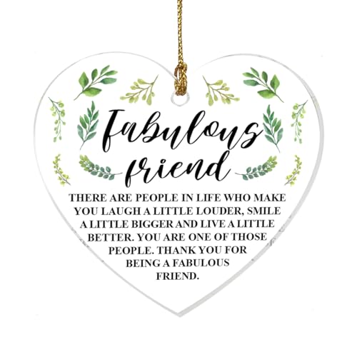 Friendship Keepsake Heart Ornament – Acrylic Gift for Besties, BFF, Birthday & Christmas