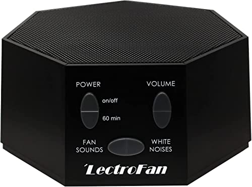 Compact White Noise Sound Machine for Sleep - 20 Non-Looping Sounds, Black