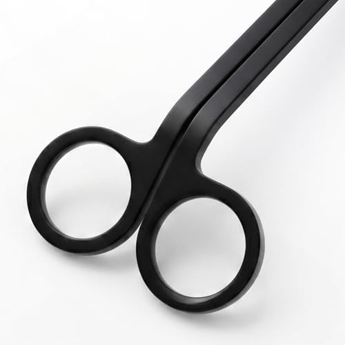Black Stainless Steel Candle Wick Trimmer - Precision Jar Candle Clipper