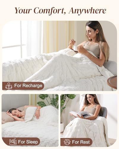 15lbs Weighted Blanket, Dual-Sided Fleece & Sherpa, 60x80
