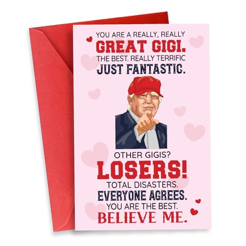 Donavibe Gigi Greeting Card for Grandma - Funny Heartfelt Birthday & Holiday Card