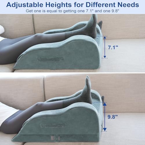 Leg Elevation Pillow - Adjustable Memory Foam for Pain Relief