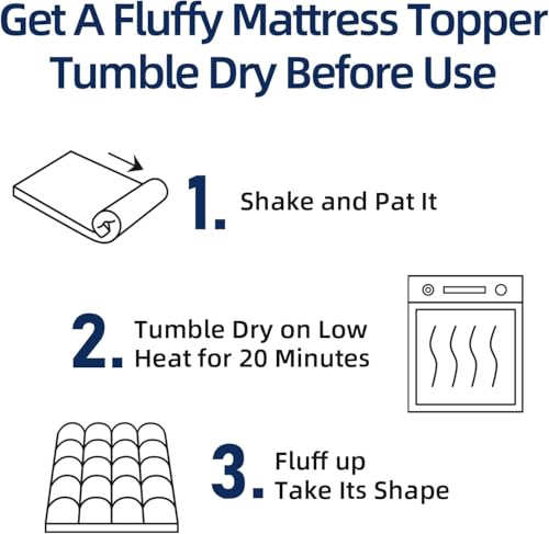 Queen Mattress Topper for Back Pain Relief | Plush Cooling Bed Pad