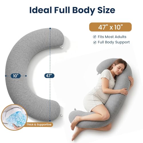C Shaped Body Pillow for Side Sleepers - Ergonomic Memory Foam