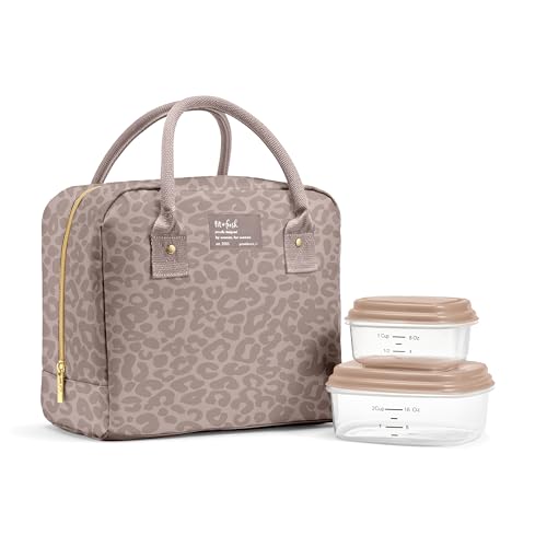 Insulated Lunch Bag for Women with Containers, Large Work Lunch Tote