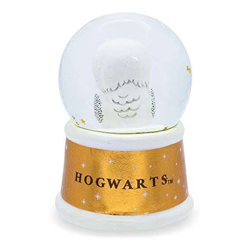 Owl Mini Snow Globe with Swirling Glitter and LED Light Display