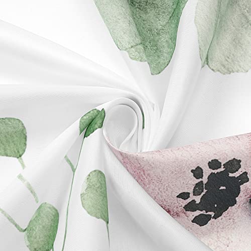 Gibelle Bathroom Set with Shower Curtain and Non-Slip Chenille Bath Mat