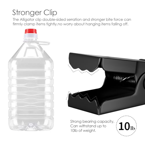100 Pack Stainless Steel S Hooks with Curtain Clips, 2.4 Inch Black Hangers
