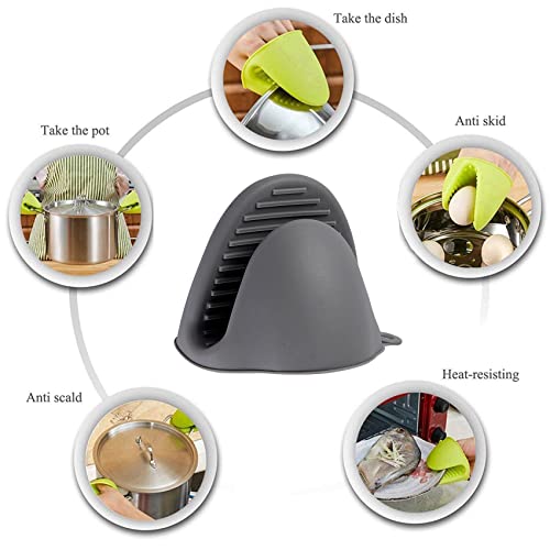 Mini Silicone Oven Mitts - Heat Resistant Pinch Grips for Kitchen & Baking