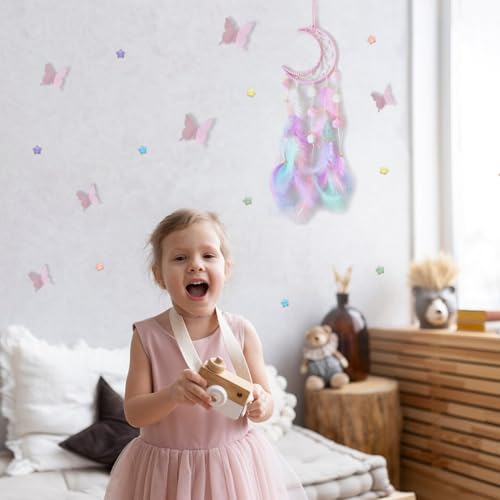 3D Butterfly and Star Wall Decor Set for Girls - Boho Bedroom Art
