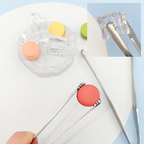 IAXSEE Silver Egg Chalaza Remover Tongs - 2 Pack, Stainless Steel Kitchen Tool for Cooking & Baking