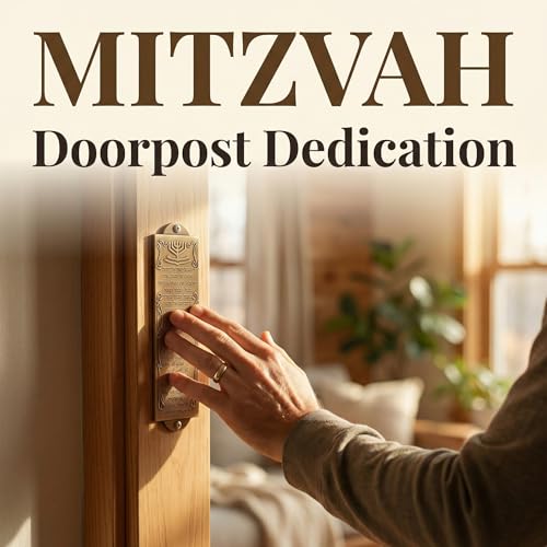 6-Piece Vintage Metal Mezuzah Case Set with Scrolls for Door Frame Entrance
