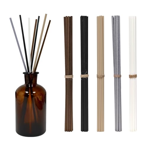 60Pcs Fiber Reed Diffuser Sticks, 10-Inch Mixed Color Aromatherapy Refills