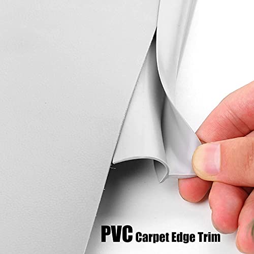 Flexible Rubber Carpet Transition Strip, Self-Adhesive Edge Trim, 400cm