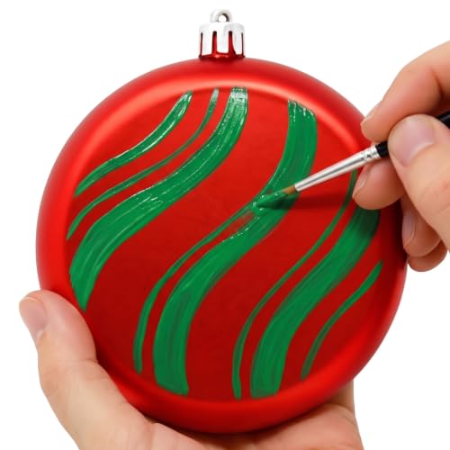 Red Flat DIY Christmas Ornaments 12pk - Holiday Craft Decoration Set