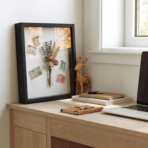 8x10 Shadow Box Display Frame with Linen Backboard and Pushpins