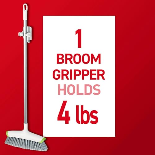 Adhesive Wall-Mount Broom and Mop Gripper - Damage-Free Organizer