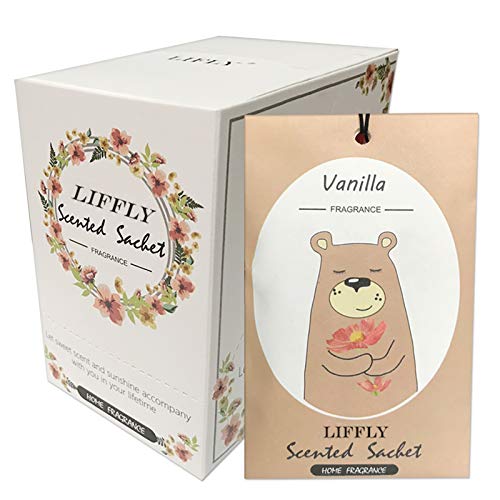 14-Pack Vanilla Scented Sachets for Drawers, Closets, and Home Fragrance