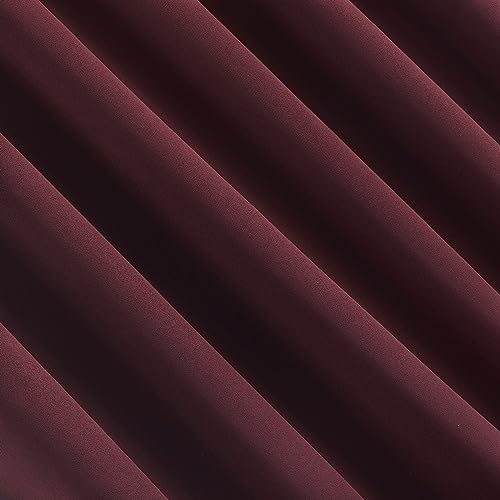 Sun Zero Oslo Theater Grade Extreme Total Blackout Rod Pocket Curtain Panel, 52" x 63", Wine Red