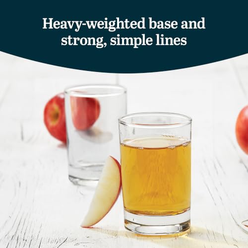 5.5 Oz Juice Glasses Set of 8, Weighted Base Clear Drinking Glassware