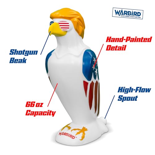 Patriotic Eagle Beer Bong Funnel with 66oz Capacity - American Party Drinking Tool