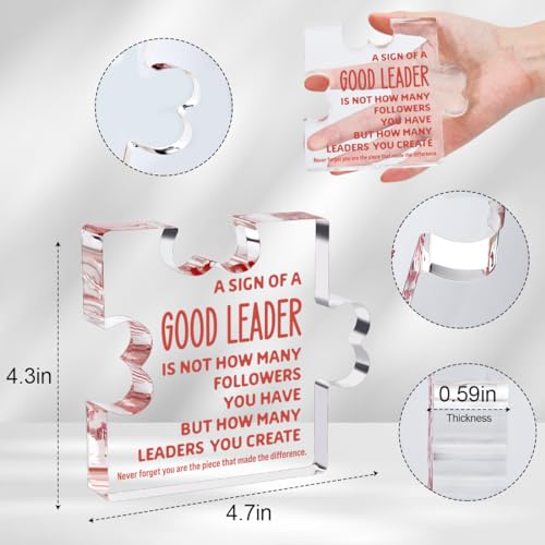 Thank You Leader Gift - Bosses Day Desk Sign for Leader, Supervisor