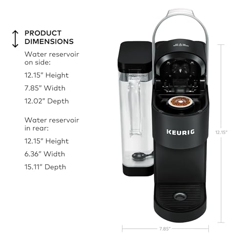 Single Serve Pod Coffee Maker, 4 Brew Sizes & 66oz Removable Reservoir - Black