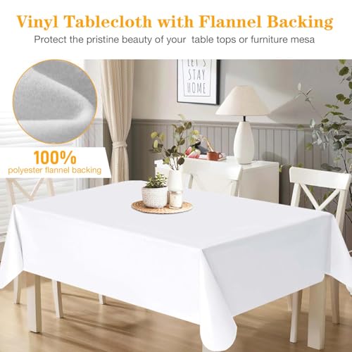 Waterproof Vinyl Table Pad Protector with Flannel Backing, 54" x 72"
