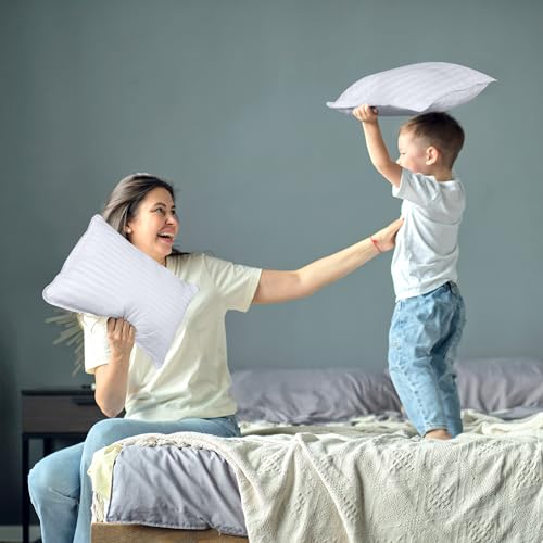 Soft Toddler Pillow 2-Pack - 13x18 Inch Cotton Blend Kids Travel Pillows