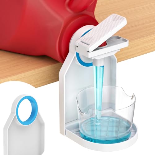KMOUANTS Laundry Detergent Dispenser Cup Holder with Nozzle Switch & Drip Tray