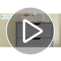 Kids Wooden Nightstand with 2 Drawers - White Bedroom Storage Side Table