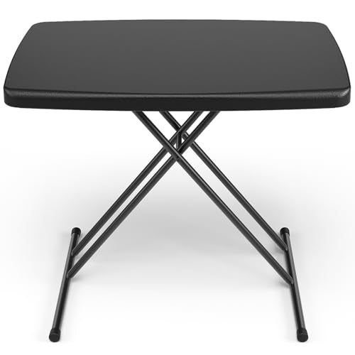 30-Inch Adjustable Height Folding Table, Heavy Duty Portable Utility Desk