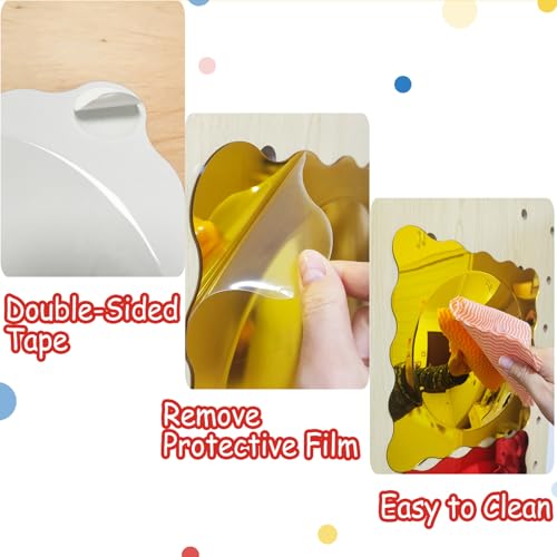3 PCS Sensory Wall Bubble Acrylic Mirrors - Vibrant Color & Safe Shatterproof Design