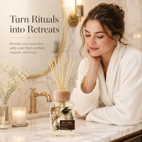 Hotel Collection Reed Diffuser Set - White Tea & Bergamot (3.38 Fl Oz)