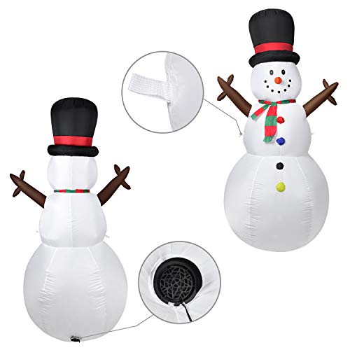 8FT Inflatable Christmas Snowman with LED Lights Indoor Outdoor Holiday Decoration
