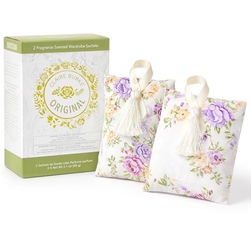 Floral Scented Sachets for Closets and Drawers, 2-Pack Long-Lasting Fragrance